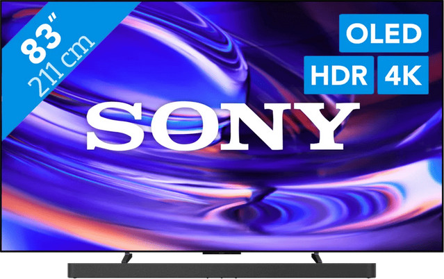 Sony Bravia 83 inch OLED TV (2026) met Sony Bravia Theatre Bar 9