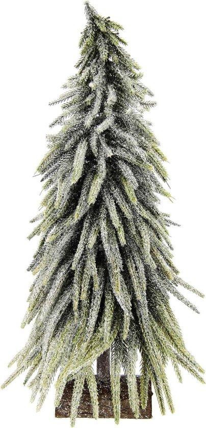 Flair Flower Mini Dennenboom Kerstdecoratie Groen Wit