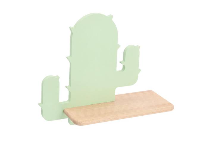 Kinderwandleuchte Cactus 1, Grün, Holz, Metall, Eiche, Kaktus, 12x27.5x33 cm, RoHS, Europäischer Sicherheitsstandard, einfach zu transportieren, Lampen & Leuchten, Innenbeleuchtung, Kinderzimmerlampen, Kinderwandleuchten