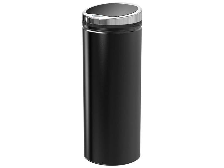 Homcom Sensor Mülleimer 50L Automatischer Abfalleimer für Wohnzimmer, Büro, Schwarz, Metall, 30.5x81.5x30.5 cm, Haushalt & Reinigung, Reinigung, Mülleimer & Abfallsammler