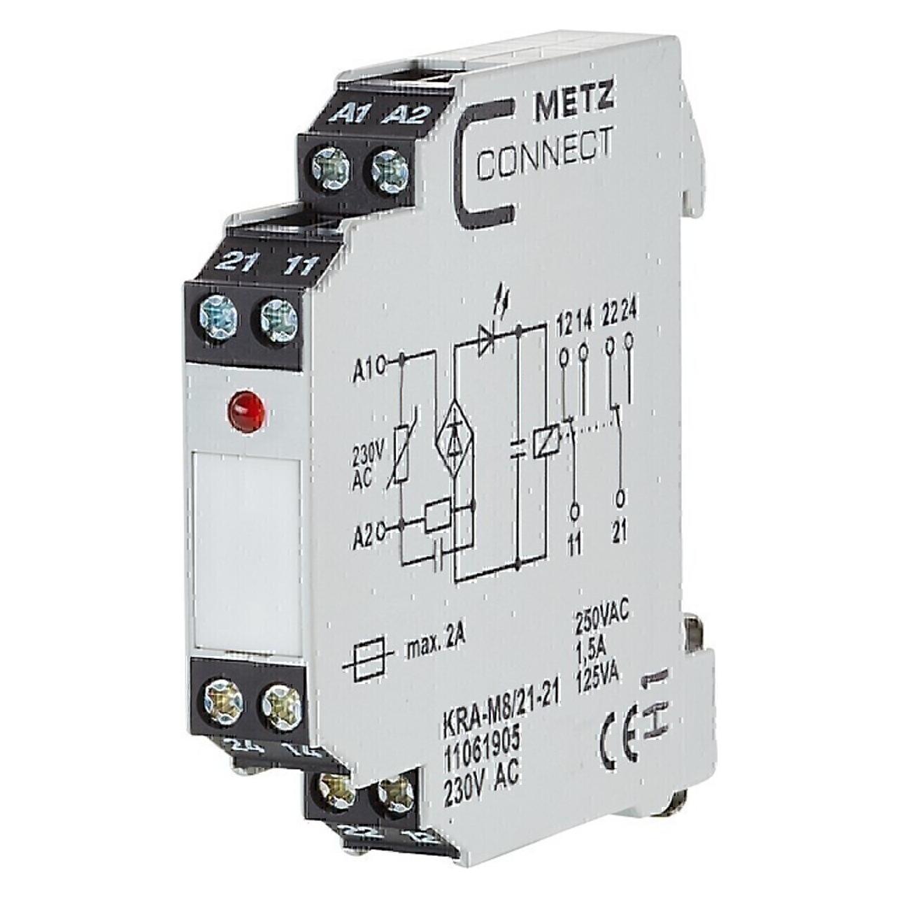 Metz Connect CONNECT KRA-M8/21-21 Leistungsrelais Weiss (11061905)