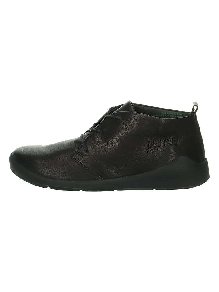 Think! Leder-Schnürschuhe "Duene" in Schwarz - 41,5