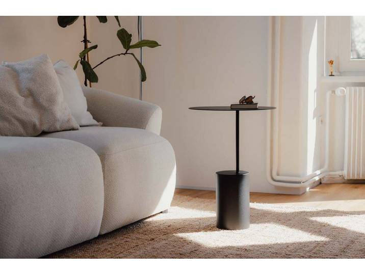 Couchtisch-Beistelltisch Ciro – Edelstahl-Design für Indoor & Outdoor - Schwarz - Luxusbetten24