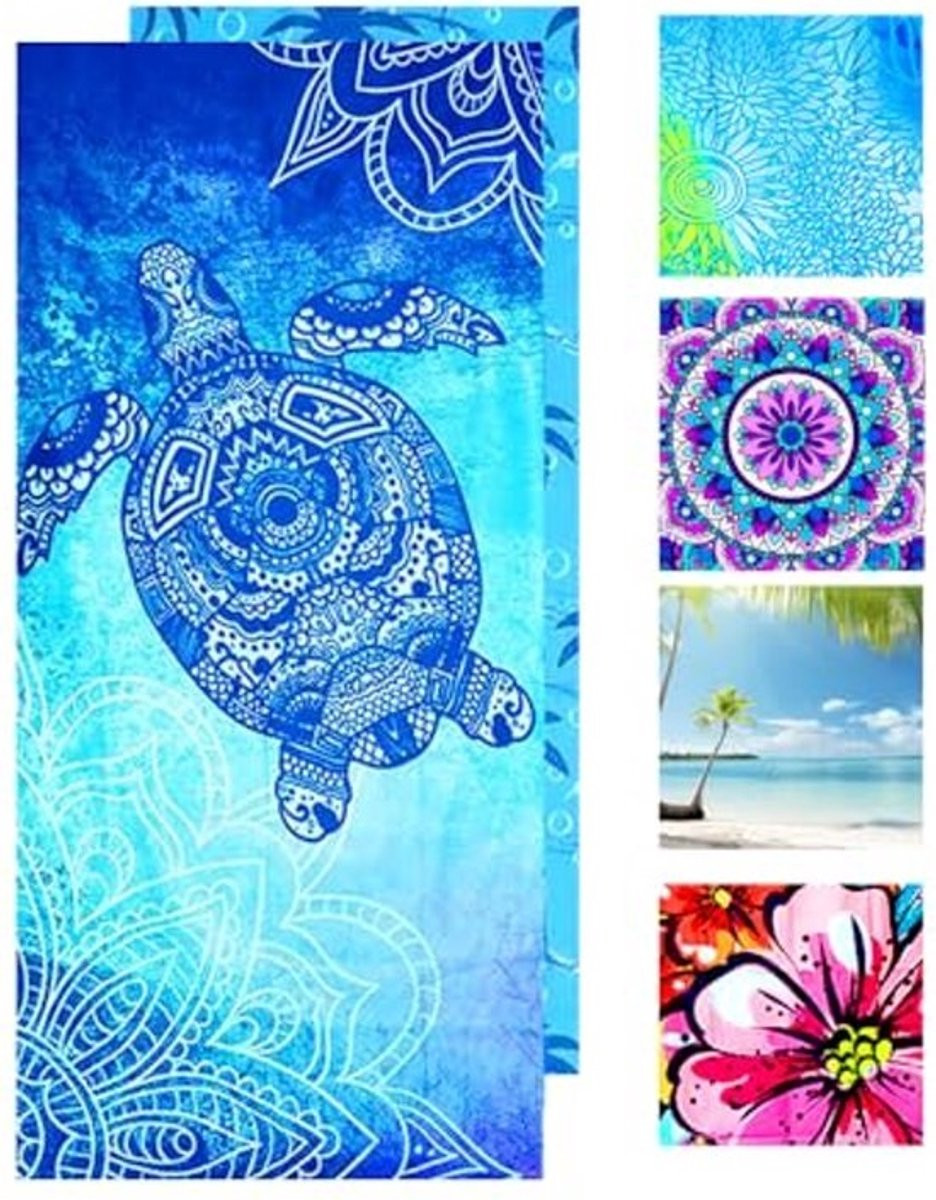 Grote Zandvrije Microvezel Strandhanddoek, XXL, 180 x 90 cm