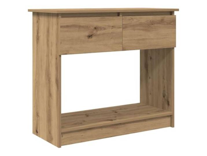 Schubladenkonsole Artisan Oak 85,5x38,5x74,5cm Holzfadenstoff, feuchtigkeitsbeständig, zwei Schubladen, stabile Tischplatte, leichte Reinigung, Wandmontage