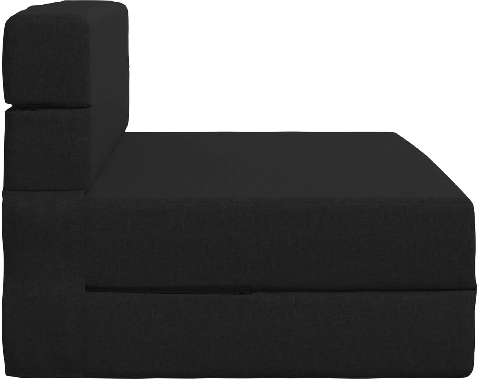 vidaXL Canapé-lit pliable Noir 70 x 72 x 60 cm Tissu