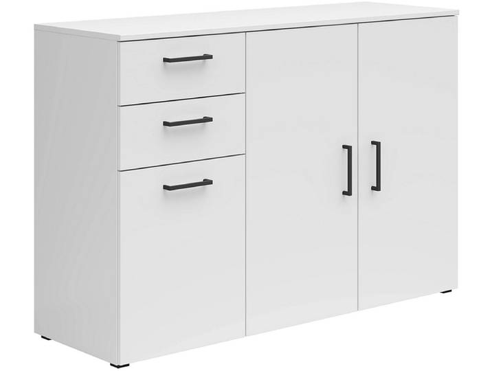 Kommode MULTI 3 Türen 2 Schubladen 40x120x83cm weiss