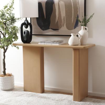 "SAFAVIEH Enyo 47.3-Inch Wood Bookshelf, Natural, Modern - 47.3"" W x 15.8"" D x 30"" H"