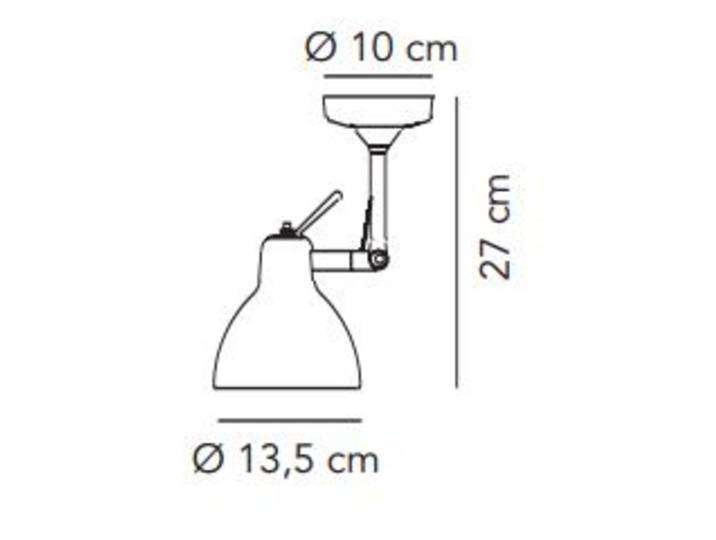 Luxy H0 Wandleuchte/Deckenleuchte Alo/Rot - Rotaliana - Wohnzimmer - Metall