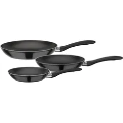 GSW Brat-Pfannenset Nova, 3-teilig, antihaftbeschichtet, Pfannenset + Topfset, Schwarz
