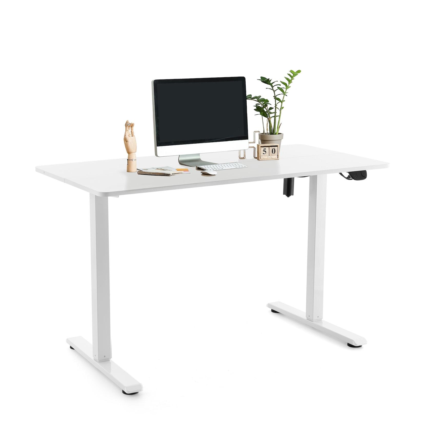hjh OFFICE Elektrisch höhenverstellbarer Schreibtisch Worktime MDF Platte, Gestell aus Stahl