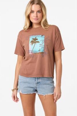O'Neill s Doodles Easy T-Shirt in Carob Brown, Size XS