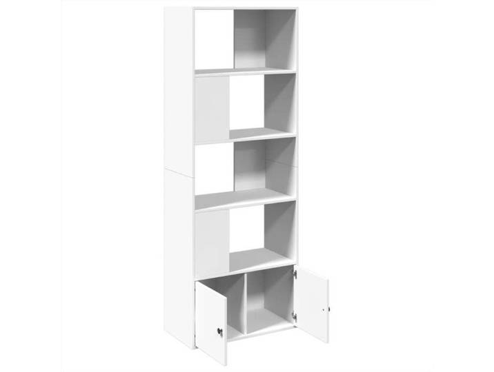 Cabinet de Livre SOLOMOON CHIC Bibliothèque Polyvalente - Pour enfant/adulte - blanc 70x36x189 cm bois d'ingénierie BB1249