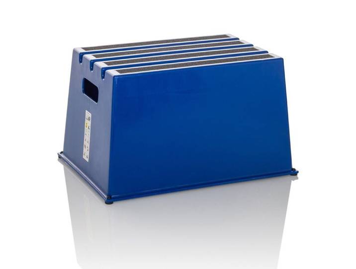 Tabouret marchepied - hjh OFFICE - TIO-E1 - Bleu - Plastique