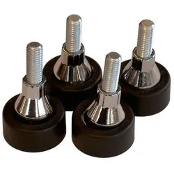 Soundcare SuperSpike 2, Standard, Self-Adhesive, 3pcs, black/chrome (Wandmontage), Lautsprecher Ständer + Wandmontage, Silber, Schwarz