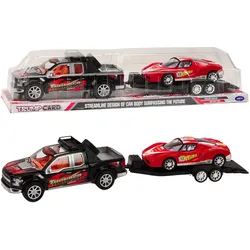 Pickup Truck mit Abschleppwagen Sattelauflieger Sportwagen Offroad-Set