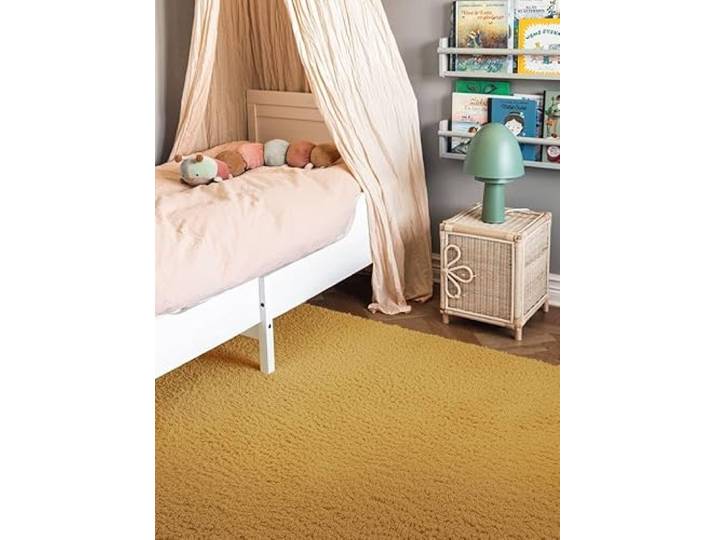 RugVista Comfy Kinderteppich, 200 x 300 cm, Gelb Moderne, Rechteckig, Niedriger Stapel, Nur chemische Reinigung, Oeko-Tex 100, Ohne gefährliche Chemikalien, Kinderzimmer
