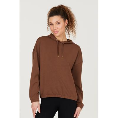 Kapuzensweatshirt ENDURANCE "Timmia", Damen, Gr. 40, braun, 51% Polyester, 44% Modal, 5% Elasthan, unifarben, normal, ohne Ausschnitt, Sweatshirts, in zeitlosem Farbton