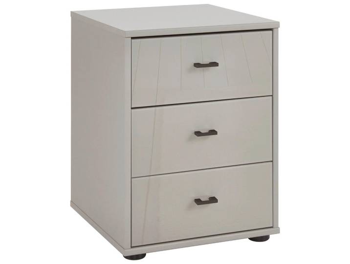 Novel Nachtschrank, Grau, Kunststoff, 3 Schublade(n) Schubladen, 40x64x43 cm, Typenauswahl, Schlafzimmer, Nachttische