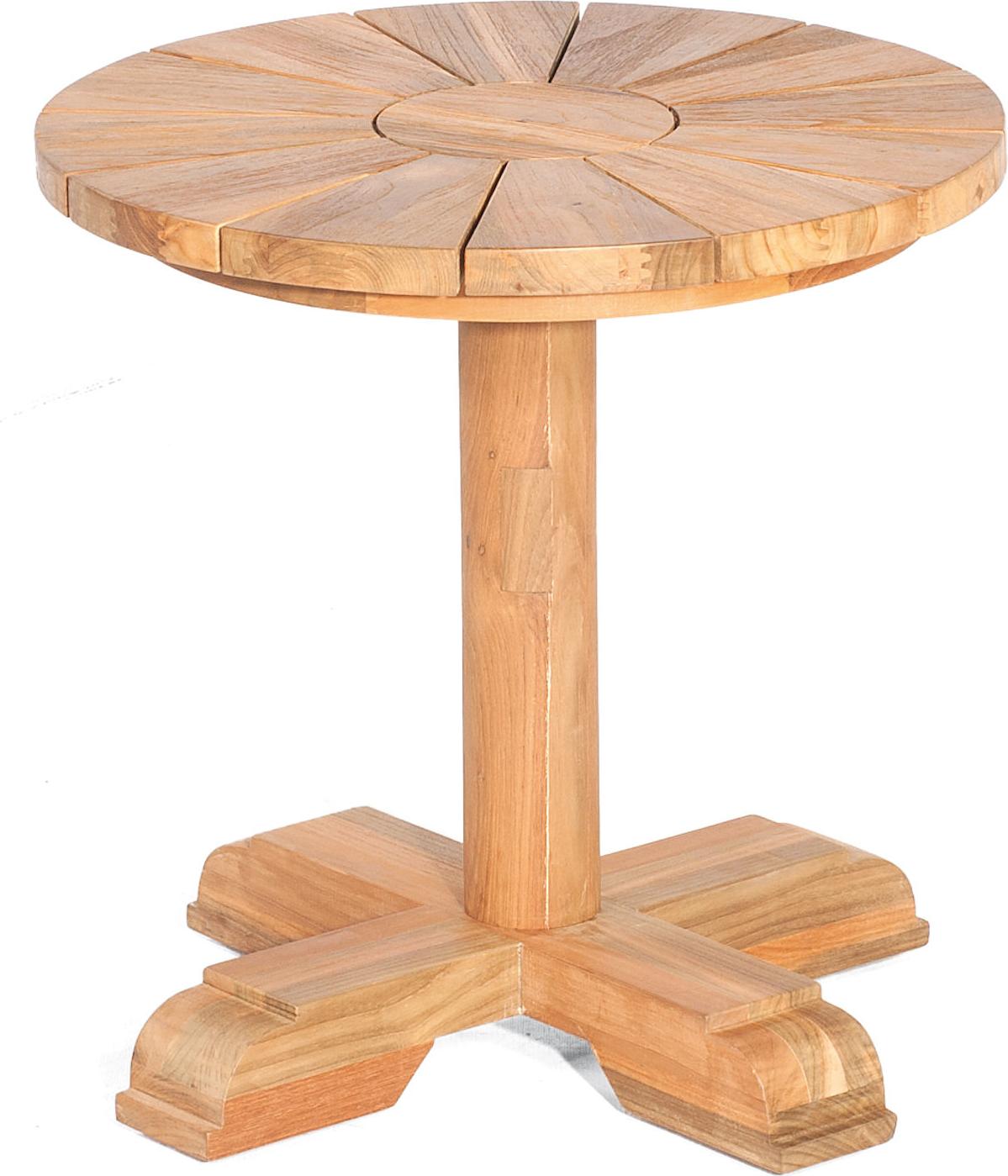 Sonnenpartner Solis Gartentisch rund Teakholz Old Teak Tisch Esstisch Ø 50 cm