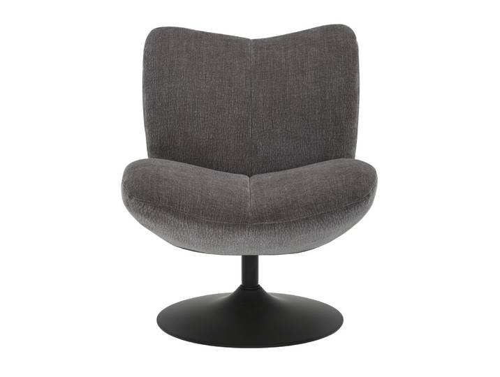 Fauteuil pivotant tissu gris foncé