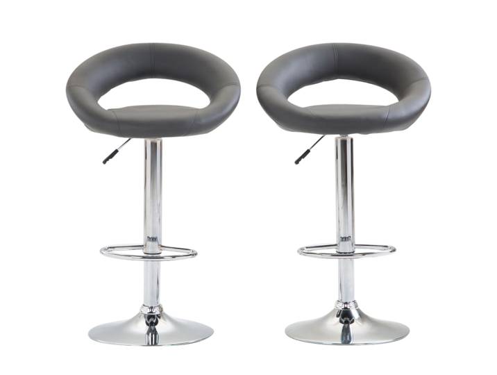 Barhocker WANDA 2er Set anthrazit