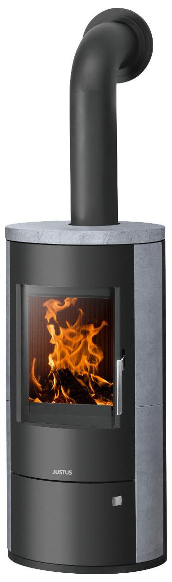 Justus | Kaminofen | Austin 5 | 5 kW | Stahl Schwarz, Speckstein