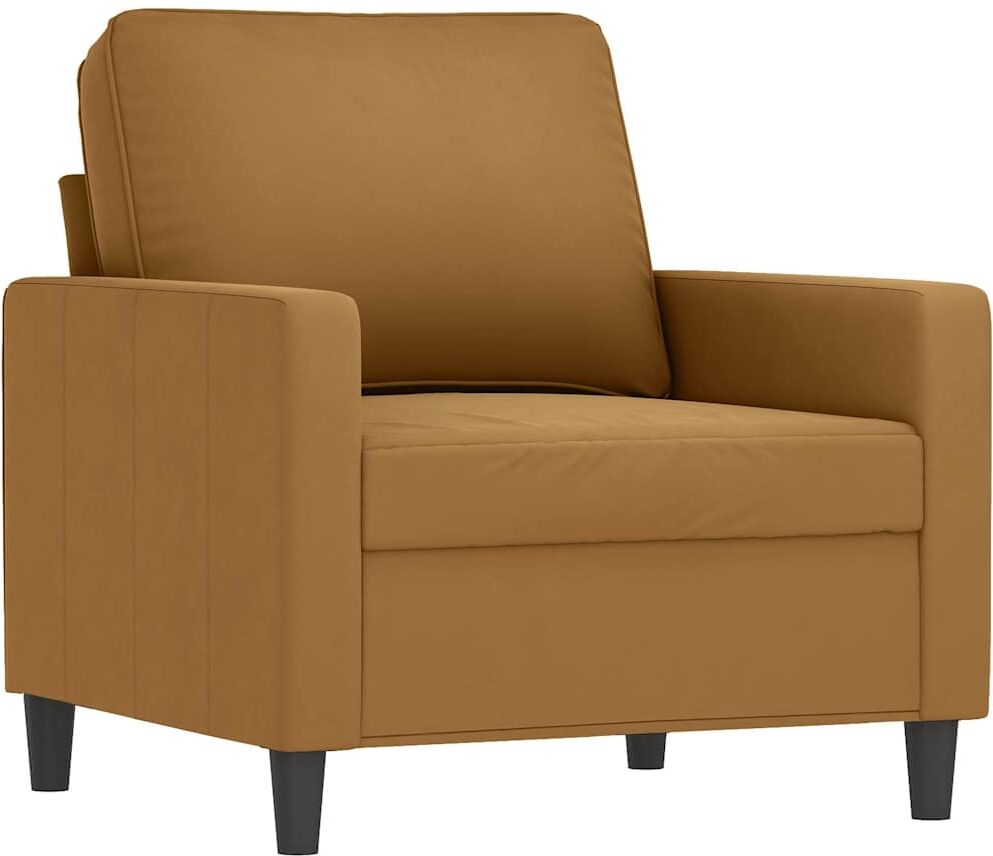 vidaXL Fauteuil Marron 60 cm Velours