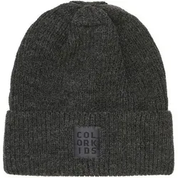 COLOR KIDS Color Kids Kinder Mütze KIDS BEANIE WOOL, Größe 50 in Grau Grau
