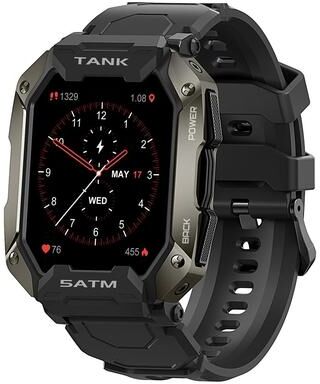 Everyday Crate TANK M1 Smart Watch 1.72 Inch Fitness Tracker Watch With Heart Rate Sleep Monitor black