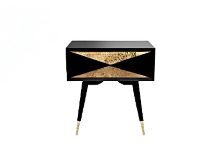 Xlmoebel Nachttisch Holzdesign-Nachttisch mit eleganter Ablagefläche für das Schlafzimmer (1-St., Nachttisch), Hergestellt in Europa