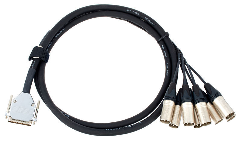 pro snake SUB-D 25pin-XLRM 2m