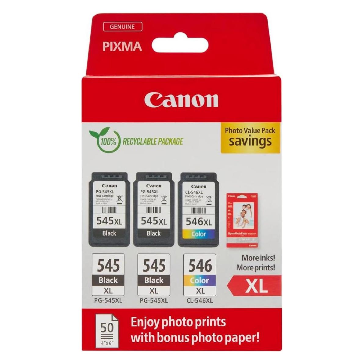 Canon PG-545XLx2/CL-546XL (BK, C, M, Y) (8286B015)
