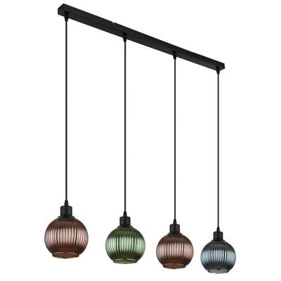 GLOBO LIGHTING Pendelleuchte "ZUMBA", schwarz (schwarz matt), 1 Stk., Leuchten, Gläser, Hängeleuchte, Hängelampe, kürzbar, Pendelleuchte