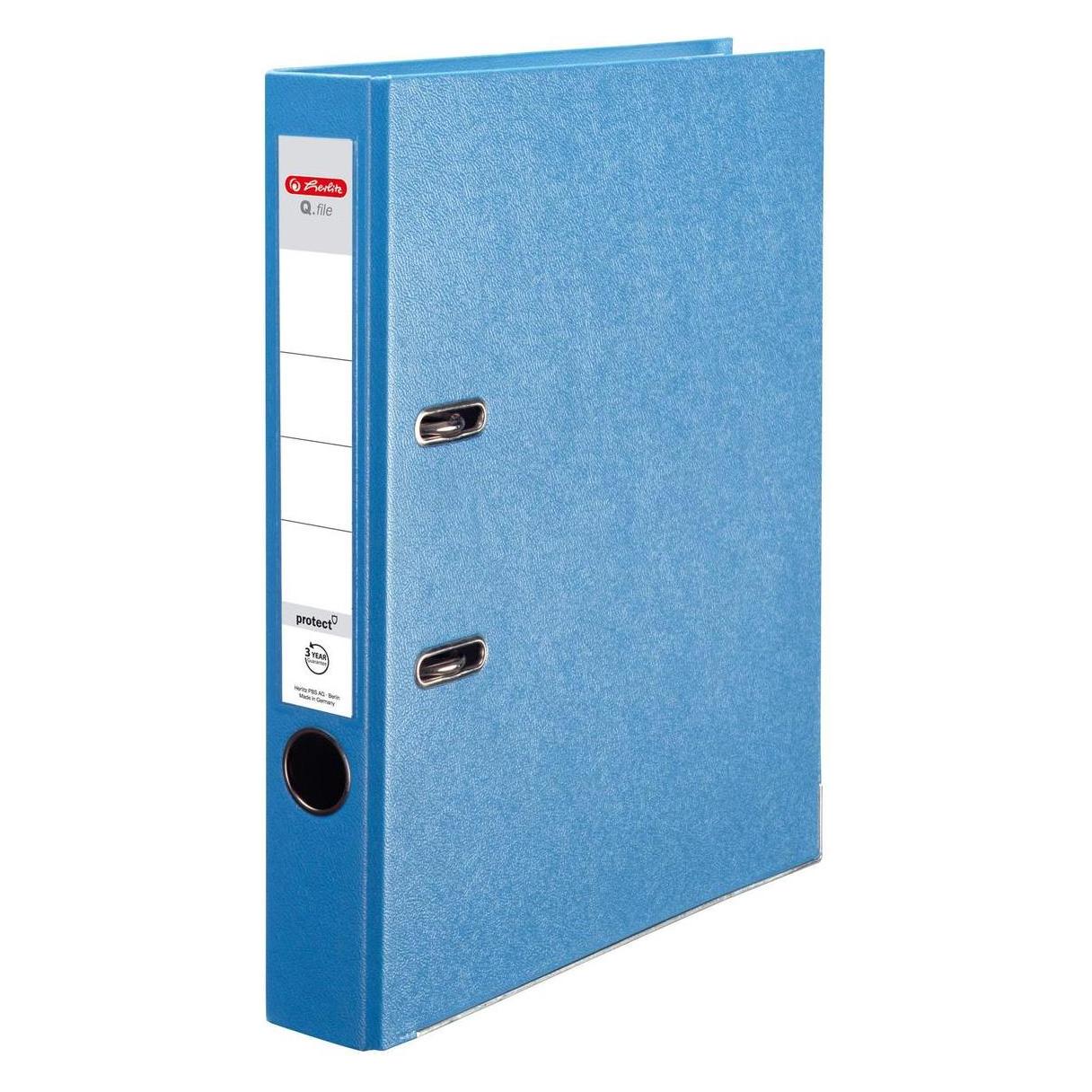 Herlitz Ordner A4 5 cm PP Aqua Q-Datei (A4, 50 mm) (41377387)