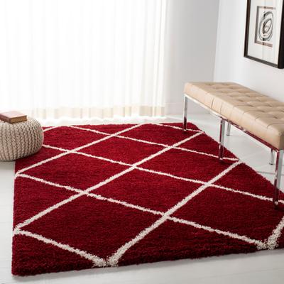 SAFAVIEH Hudson Shag Estella Diamond Trellis 2-inch Thick Rug