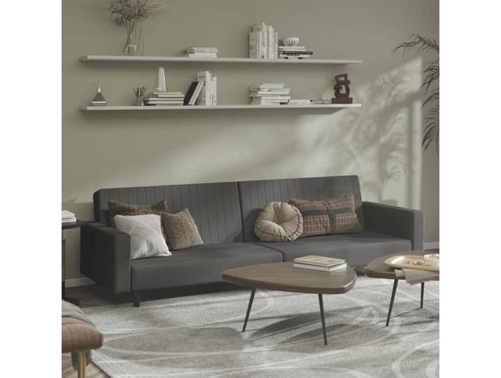 Canapé Relax convertible CLOUD - Canapé-lit à 2 pl Canapé-lit à 2 places gris foncé velours ABHT 5442123