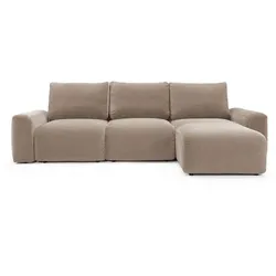 INNOVATION LIVING Ecksofa Norum Chunky Chaiselounge Stoff Mocha