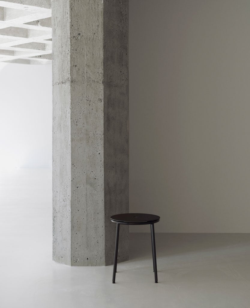 Normann Copenhagen Hocker (Leder schwarz) Leder schwarz