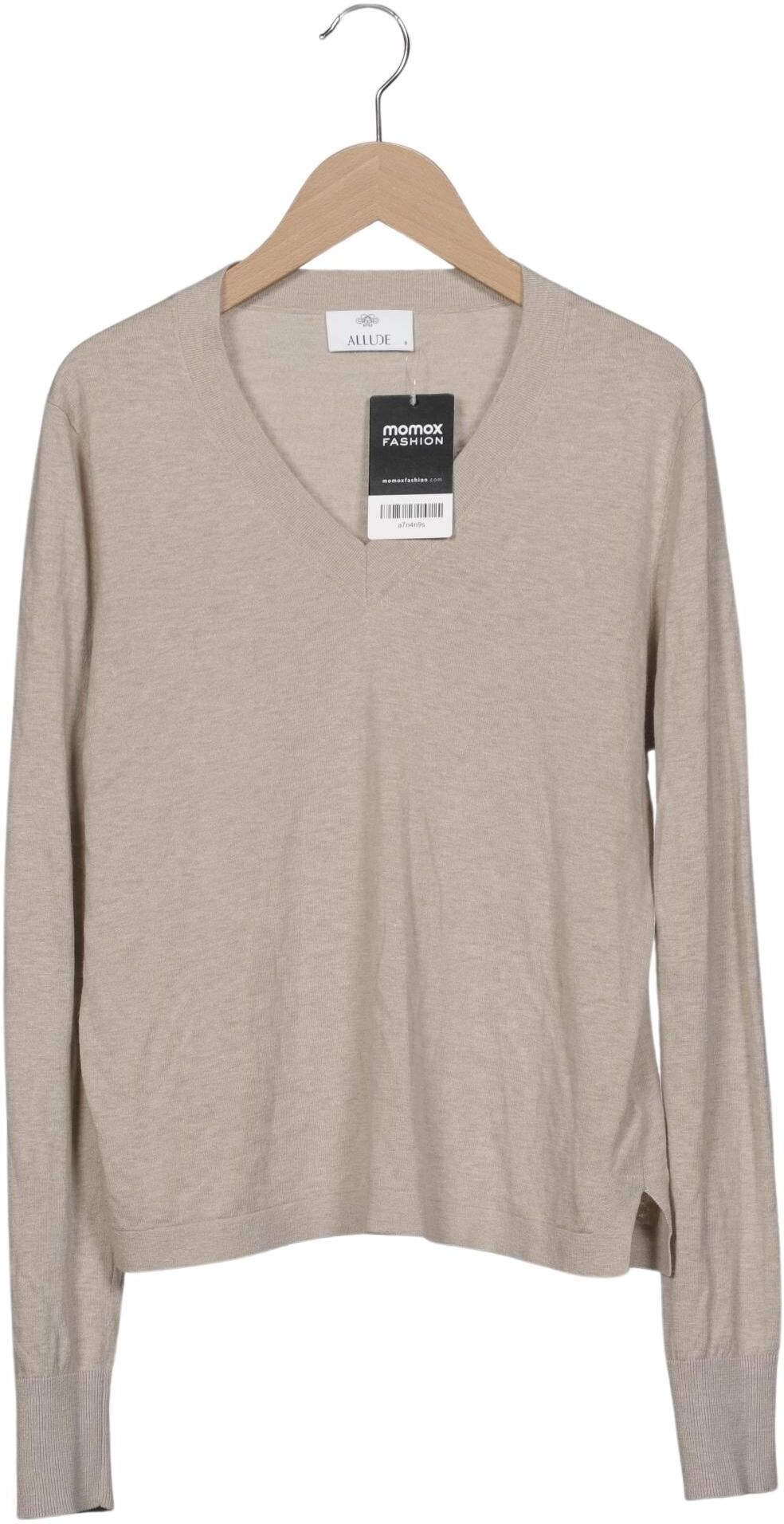 Allude Damen Pullover, Beige, Gr. S, Leinen / Synthetik / Baumwolle - Second Hand