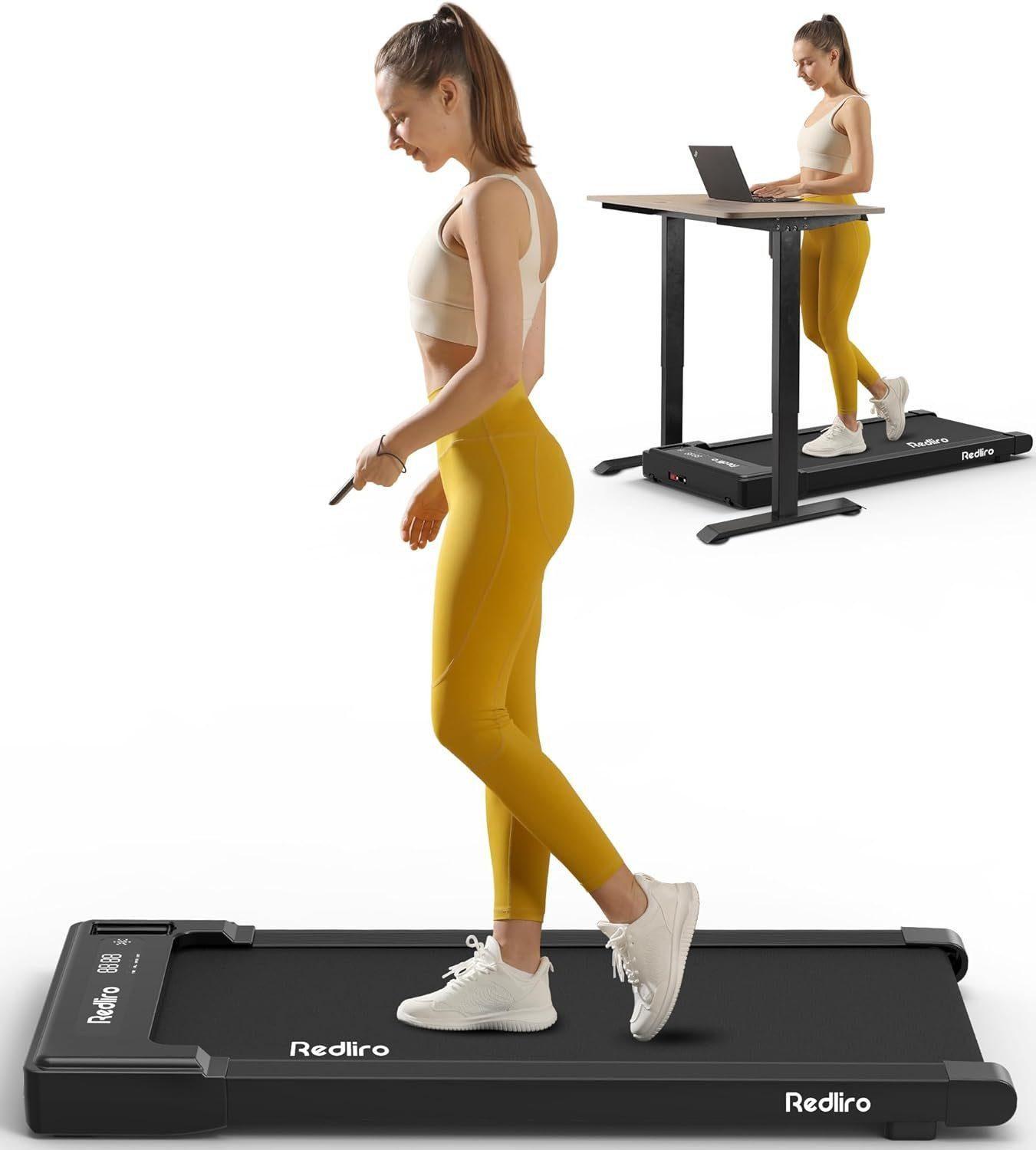 JUNG Laufband Redliro Elektrisches Laufband, leise,bis 120kg Laufband für Zuhause (Lauf Band Elektrisch, Walking Pad, Treadmill für Zuhause)