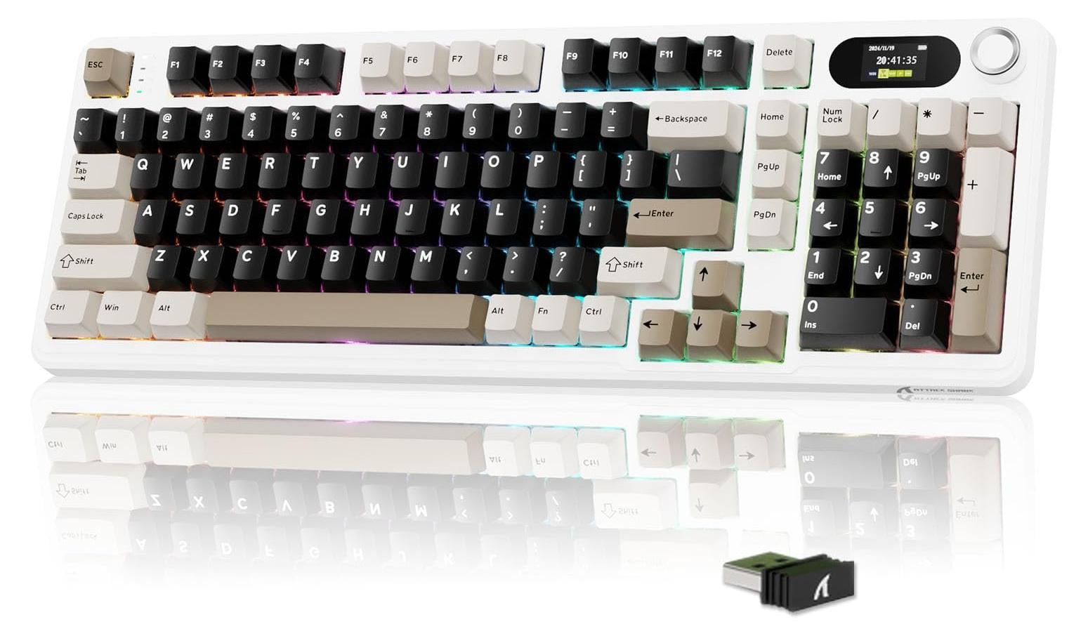 Selius Gaming Toetsenbord Wit - Mechanisch - 96% Lay-out - RGB Achtergrondverlichting - Compact Toetsenbord