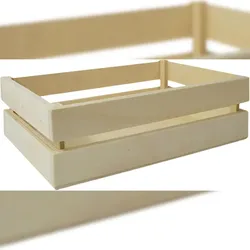 Espírito rebelde Espirito Rebelde Holzkiste im Kistenstil 24,2x16,7x7,5 cm - Vielseitige Kiste: Obstkorb, Weihnachts- und Osterkorb