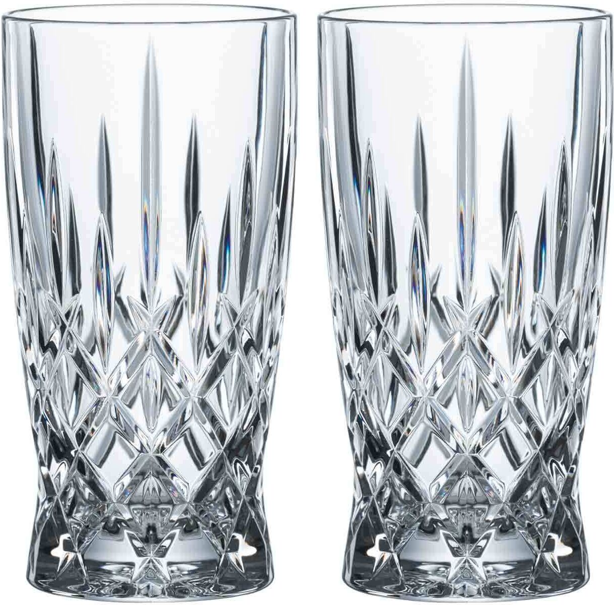 Latte-Macchiato-Glas NACHTMANN "Latte Macchiato Gläser Noblesse Barista 350 ml 2er Set transparent", bunt (transparent), Glas, Trinkgefäße, Latte-Macchiato-Glas