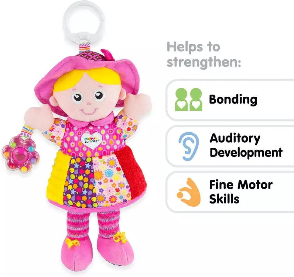 Tomy Lamaze: Play ; Grow My Friend Emily - Teething Toy with Sounds and Textures for Babies from Birth - Suitable for Newborns