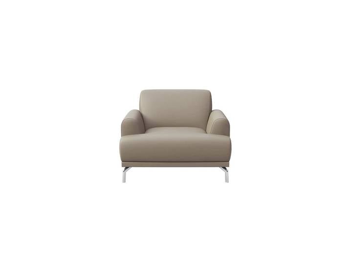 Fauteuil en cuir naturel gris fossile