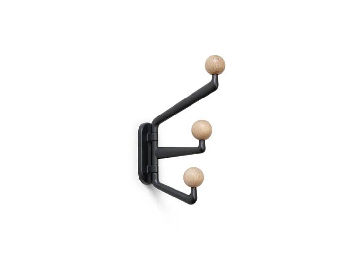 &Tradition - Capture Kleiderhaken SC74, small, graphit / Eiche