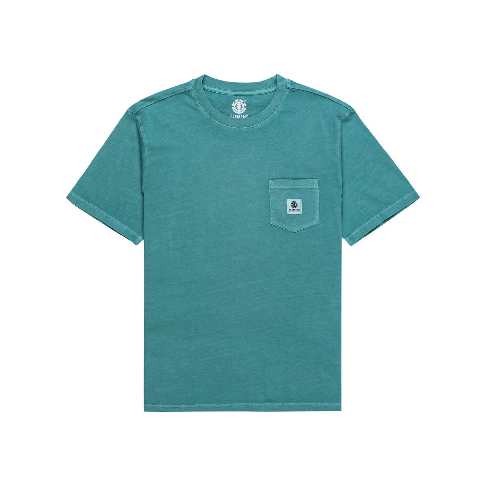 HERREN-MODE-T-SHIRT BASIC PKT PGMNT BLAU