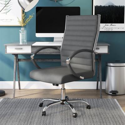 Furniture of America Corrigan Modern Tufted Deep Seat Faux Leather Office Chair