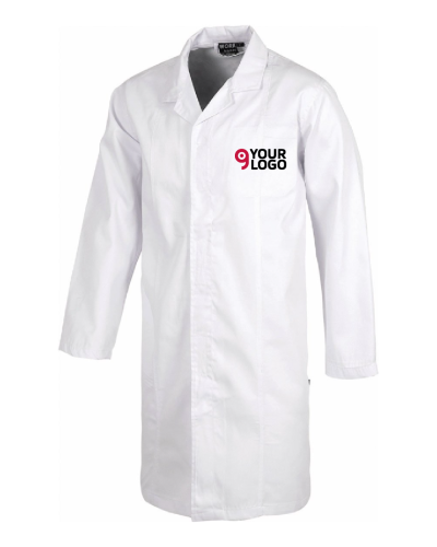 Camice alimentare unisex bianco con velcro Personalizzate o neutre Workteam